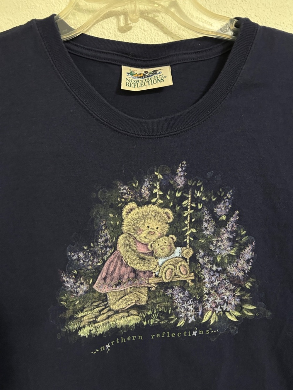 Northern Reflections Navy Bear Floral Graphic Tee